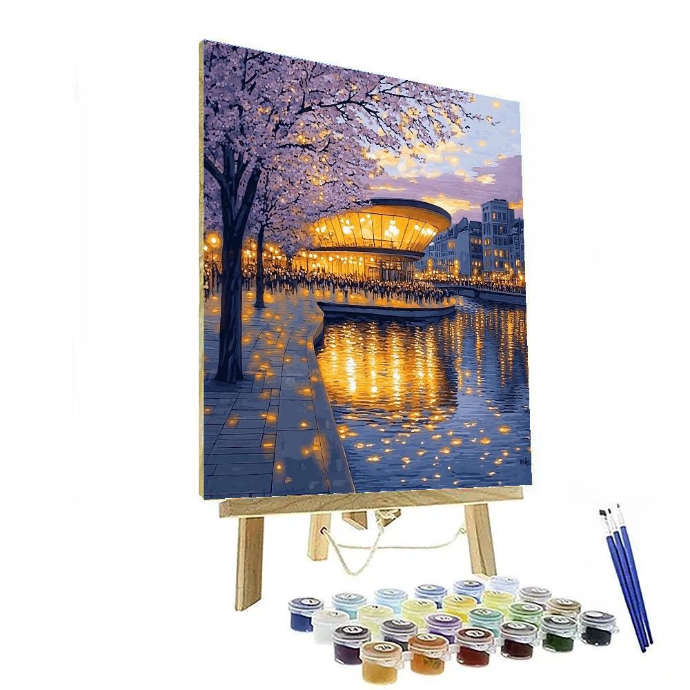 Riverwalk Opera House View Brisbane Australia Numbered painting kits