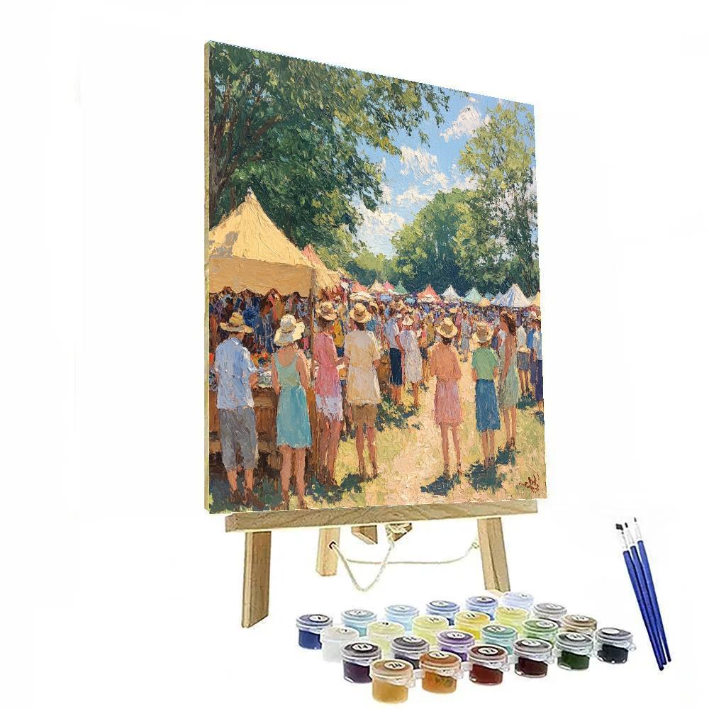 Pissarro Inspired Countryside Fair Number painting