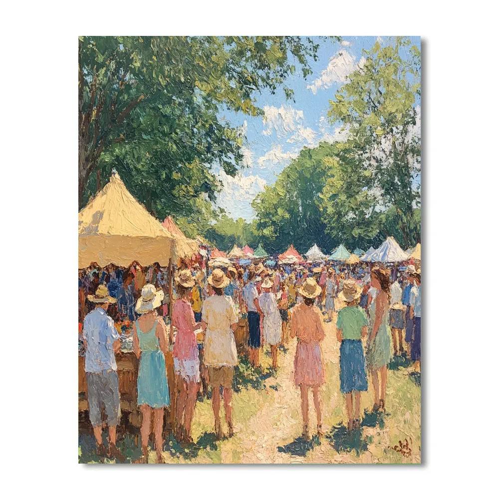 Pissarro Inspired Countryside Fair Number painting