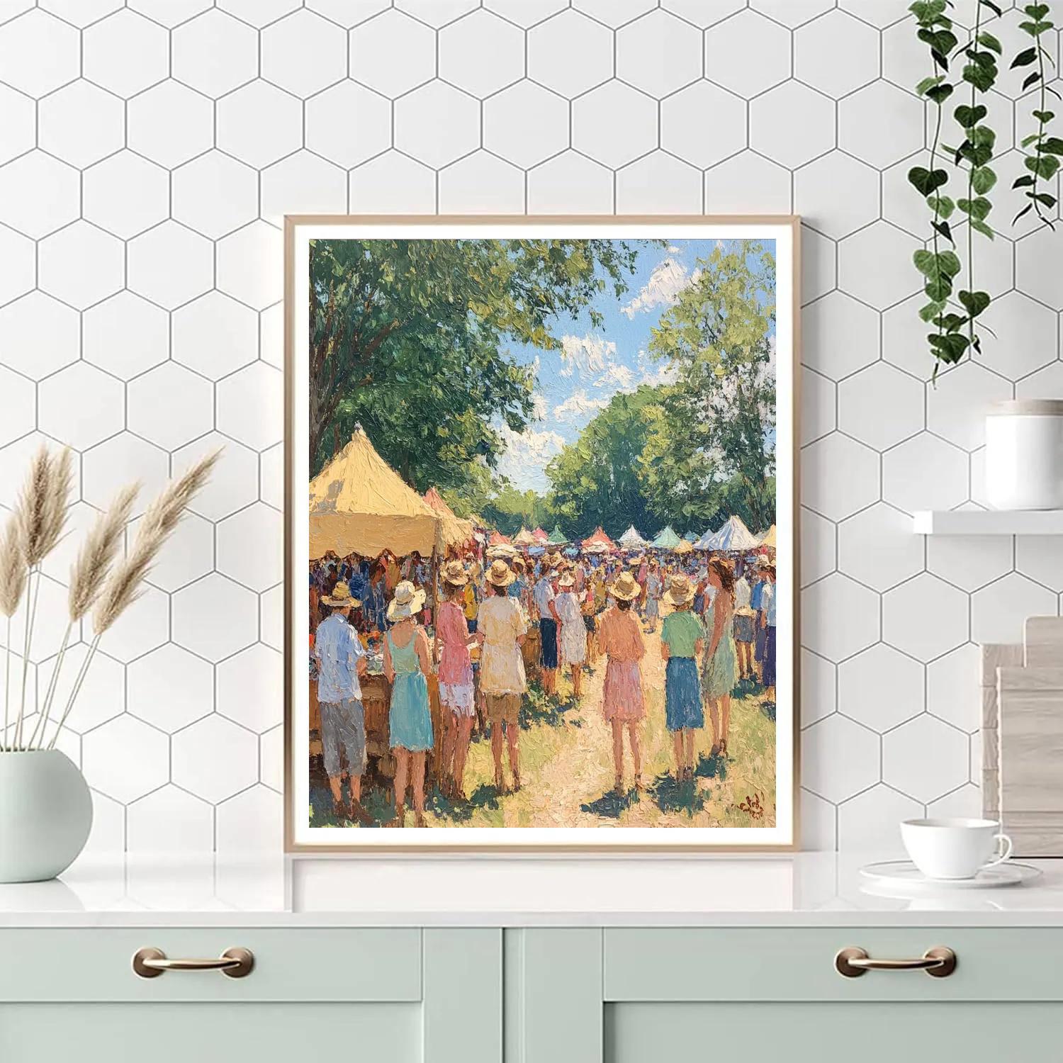 Pissarro Inspired Countryside Fair Number painting