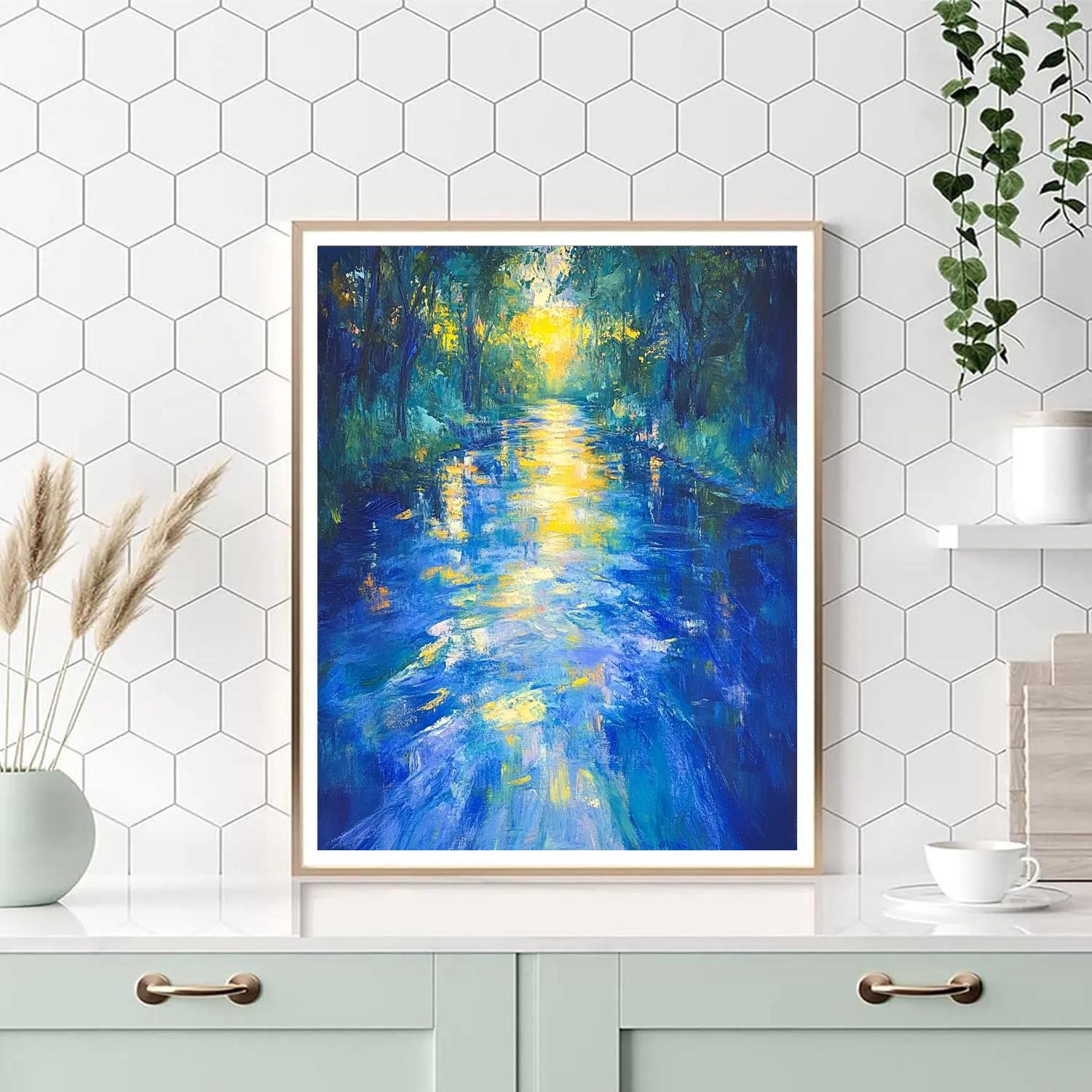 Edgar Degas Inspired River Of Light Number painting