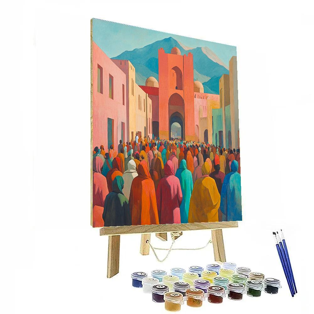 Gauguin Inspired Tropical Market Paint by numbers art