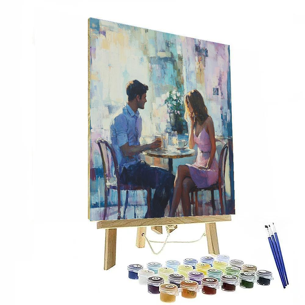 Degas Inspired Café Conversation DIY paint by numbers