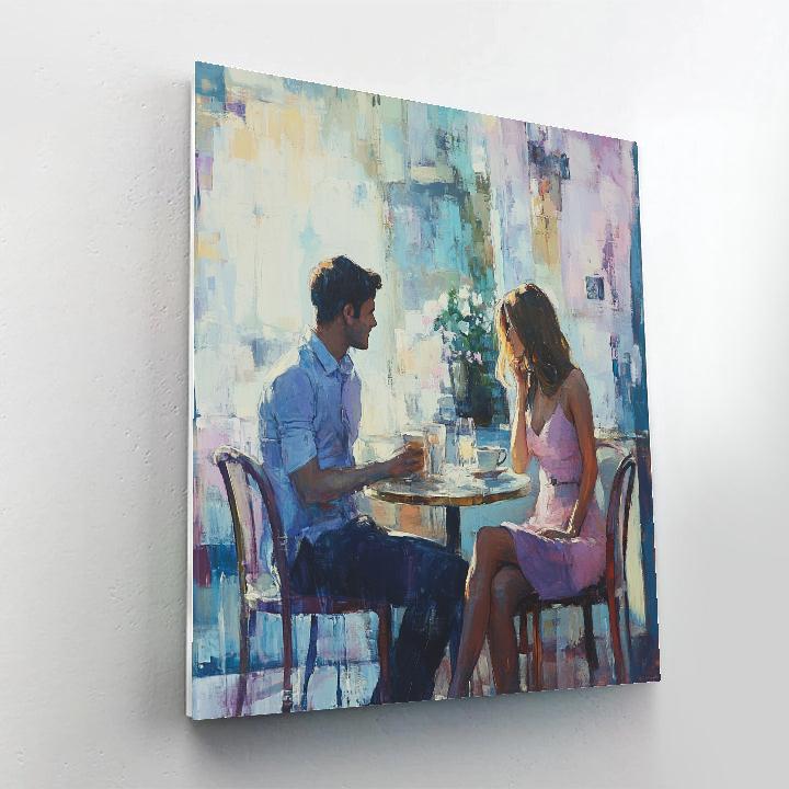 Degas Inspired Café Conversation DIY paint by numbers
