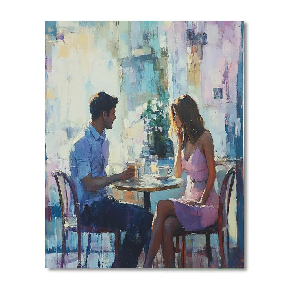 Degas Inspired Café Conversation DIY paint by numbers