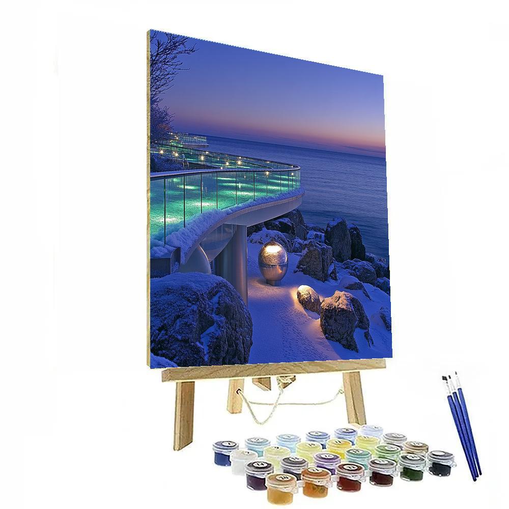 Glass Promenade Reykjavik Iceland paint by color