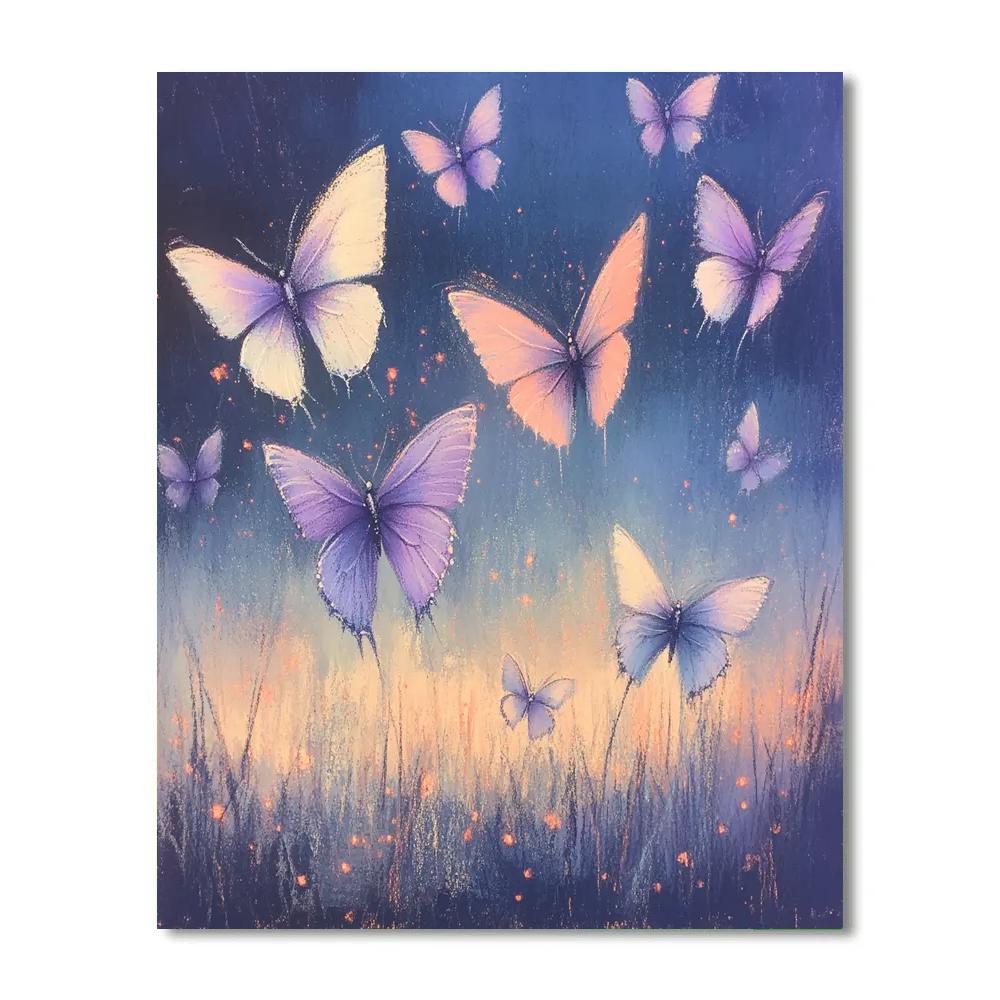 Edgar Degas Inspired Butterfly Nocturne Paint by numbers art