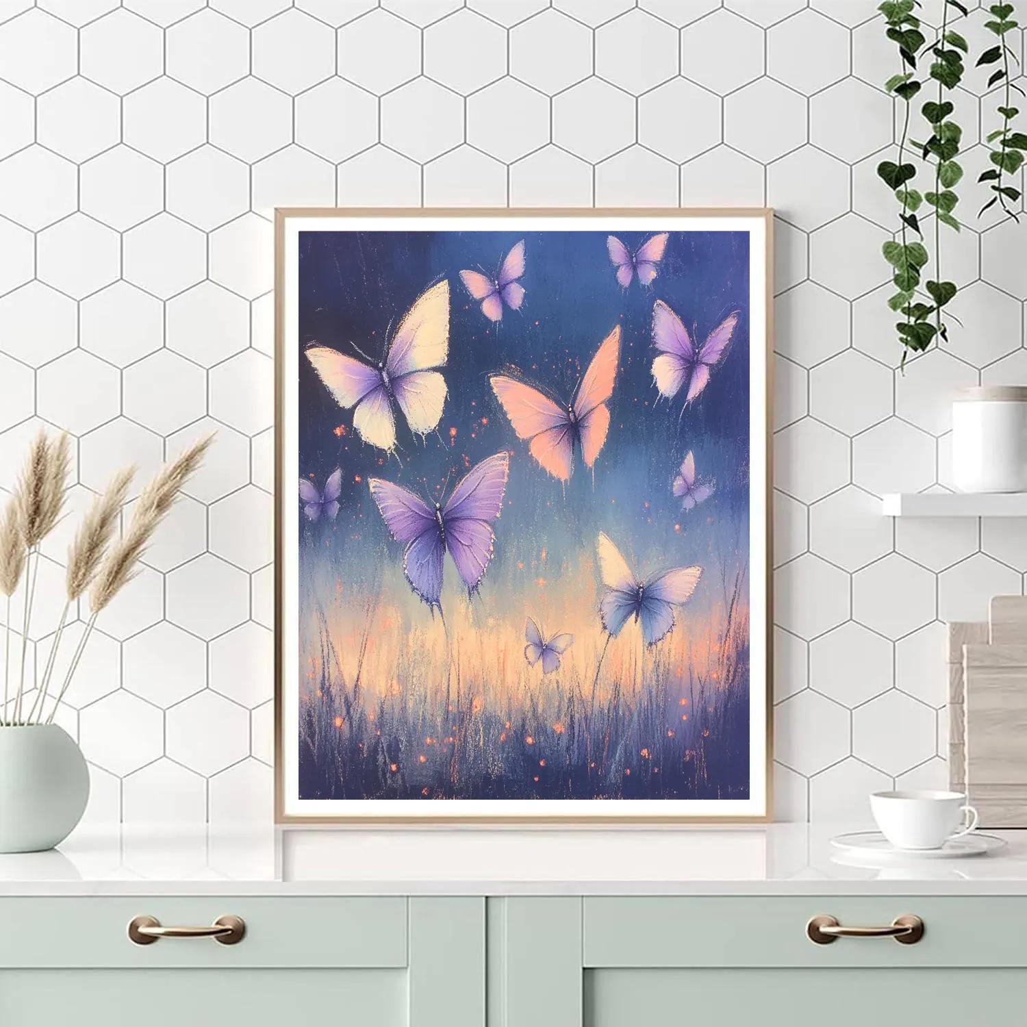 Edgar Degas Inspired Butterfly Nocturne Paint by numbers art