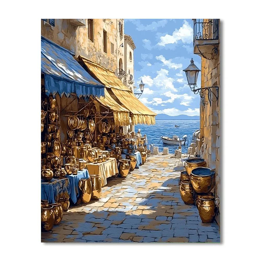 Market Promenade Alexandria Egypt Paint by numbers kits