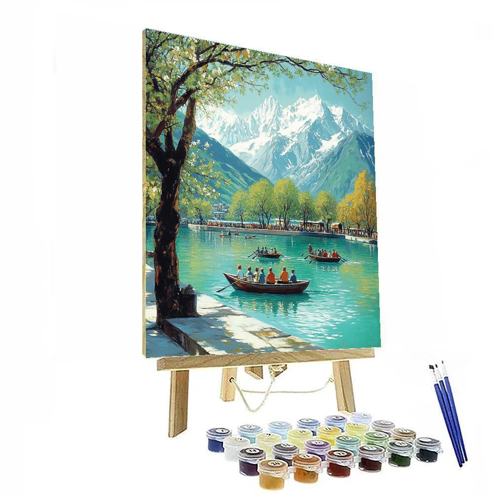 Lakeside Boardwalk Geneva Switzerland Paint by numbers kits
