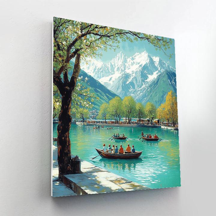 Lakeside Boardwalk Geneva Switzerland Paint by numbers kits