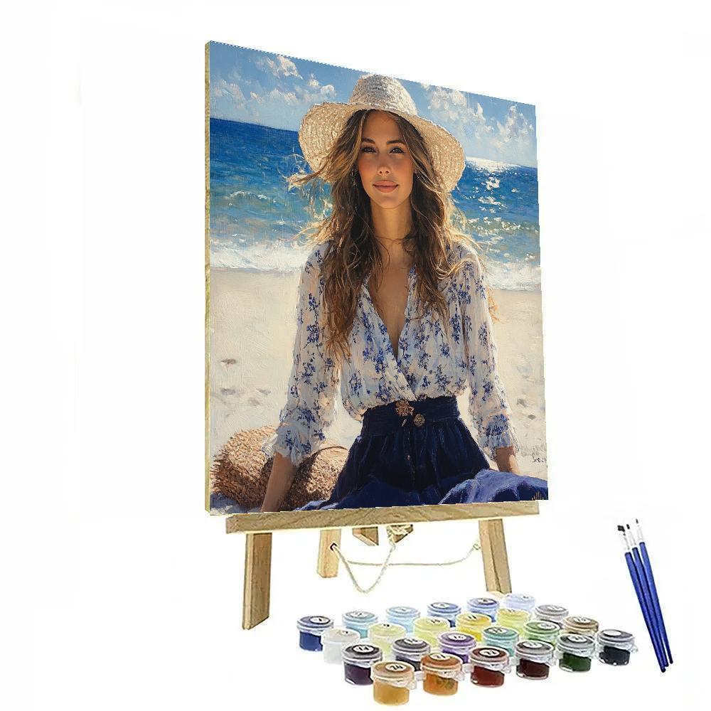 Sargent Inspired Seaside Portrait paint by color