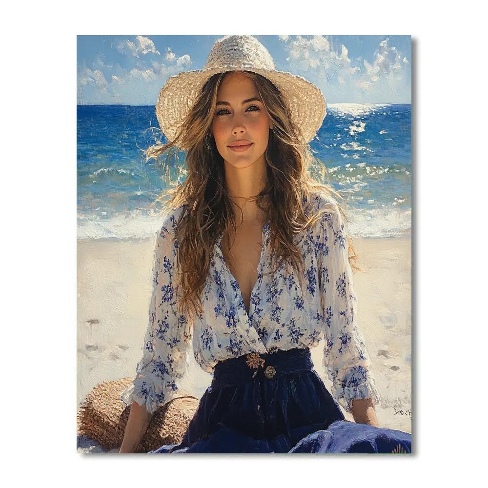 Sargent Inspired Seaside Portrait paint by color