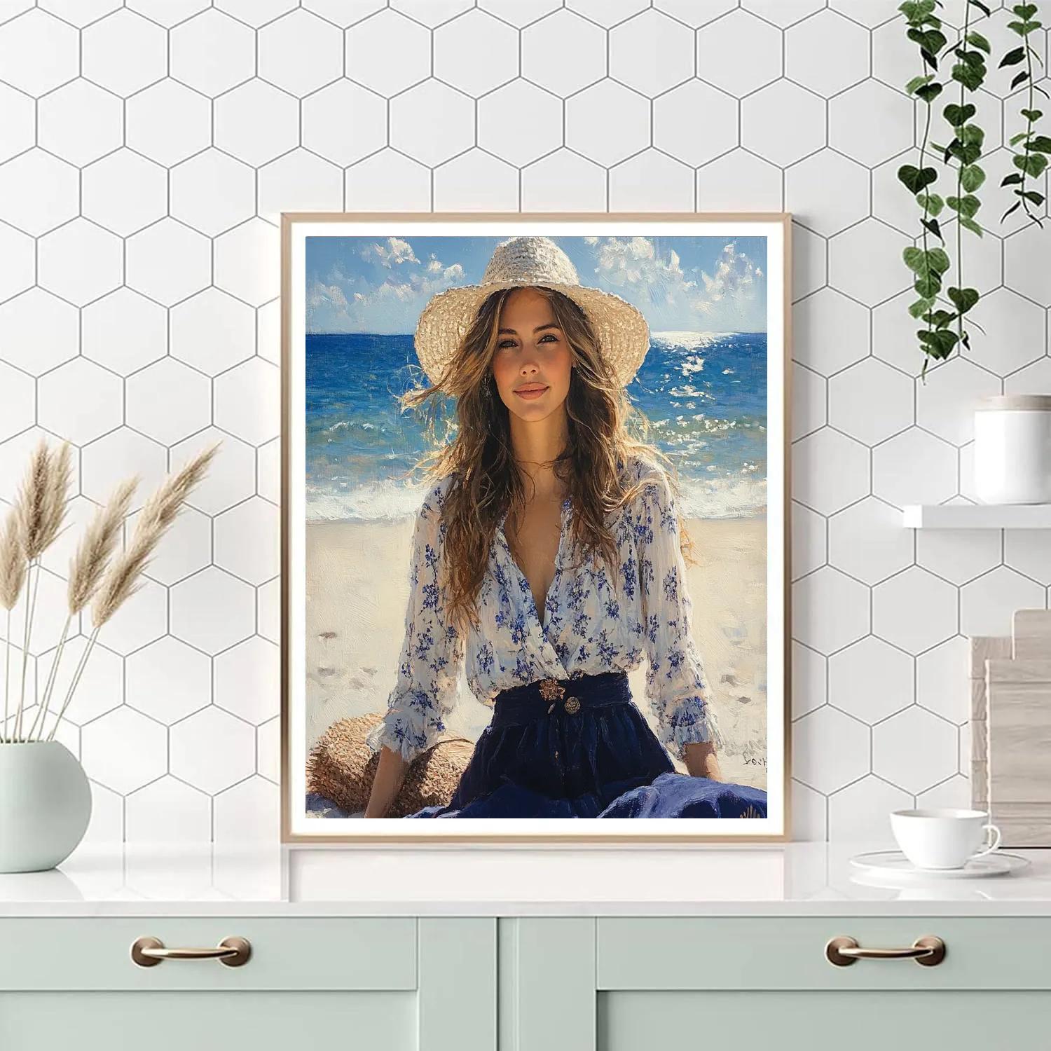 Sargent Inspired Seaside Portrait paint by color