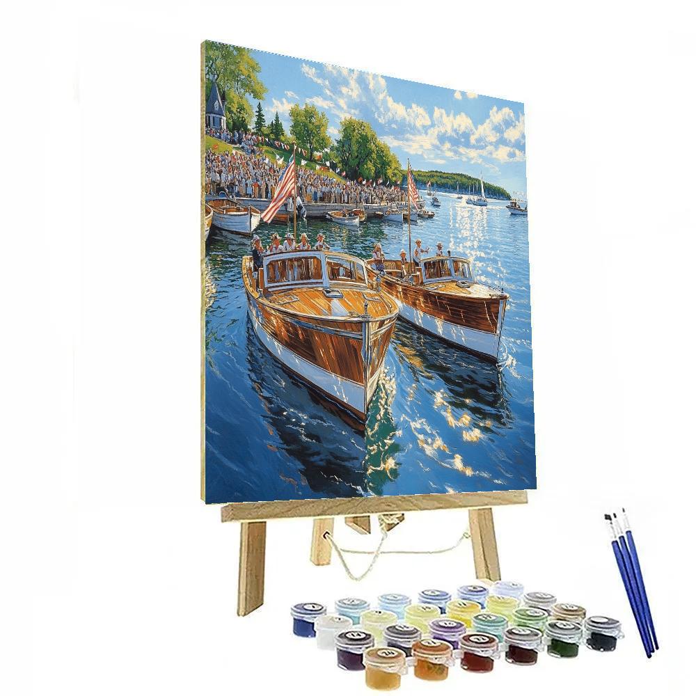 Old Harbor Boat Festival Stockholm Sweden Paint by numbers art