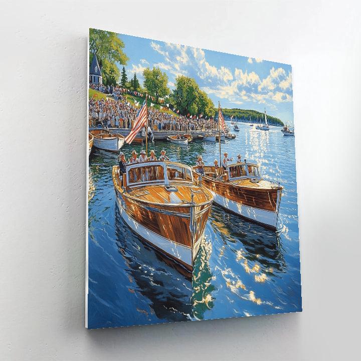 Old Harbor Boat Festival Stockholm Sweden Paint by numbers art