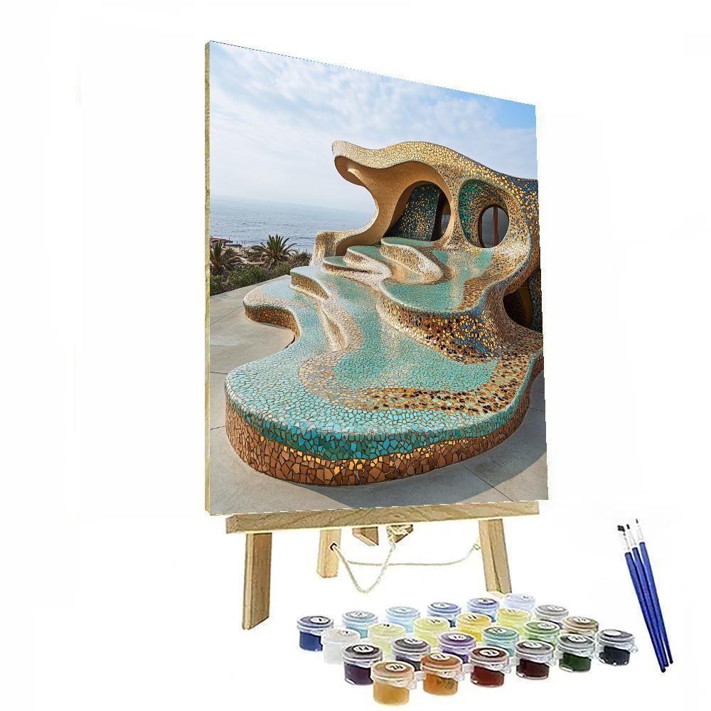 Gaudi Inspired Park Pavilion Paint by numbers art