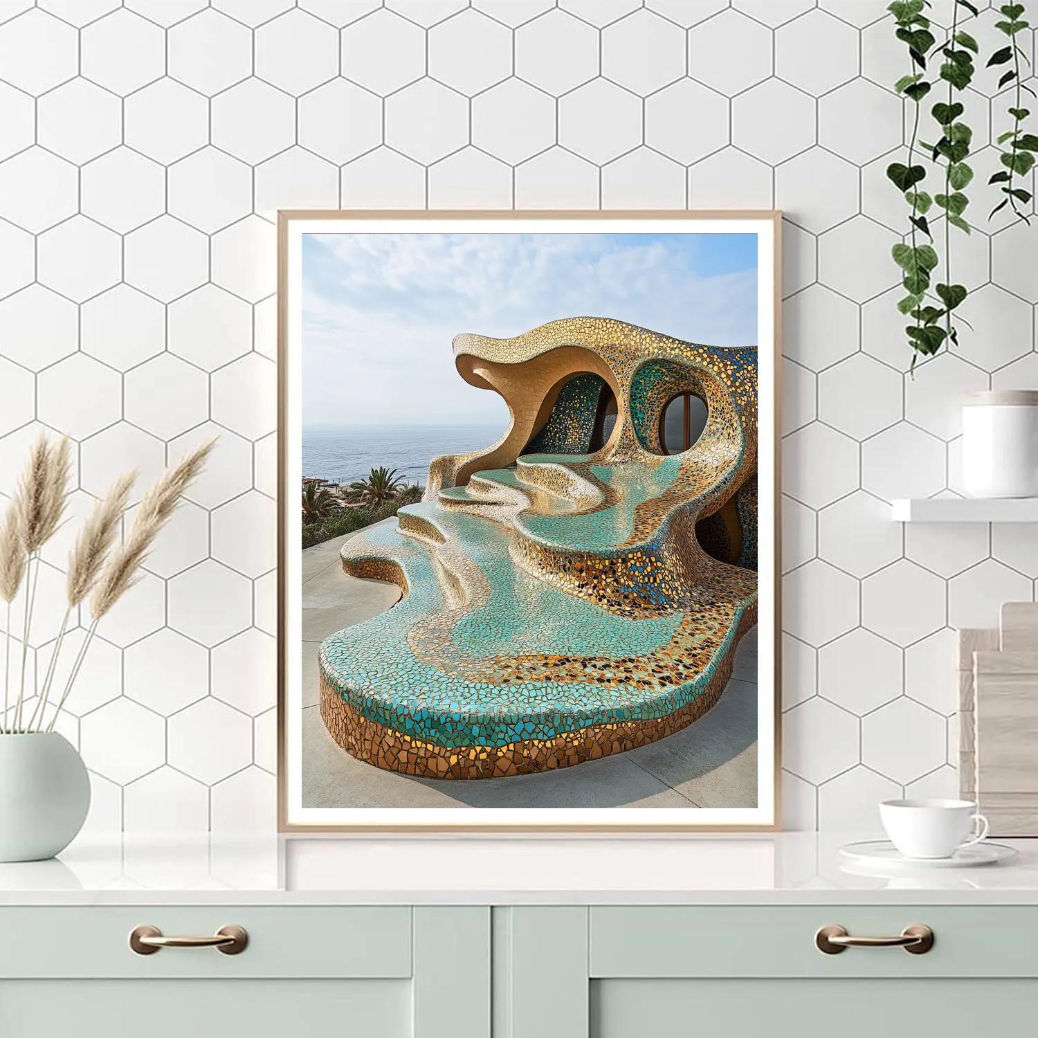 Gaudi Inspired Park Pavilion Paint by numbers art