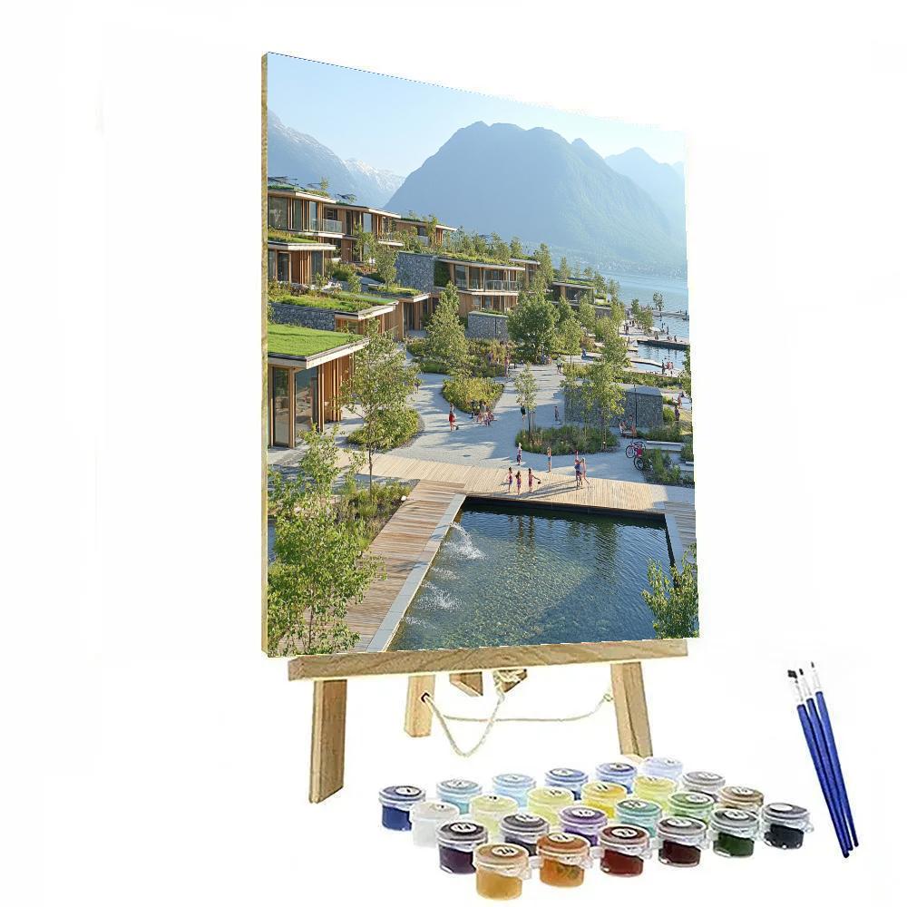 Sustainable Waterfront District Oslo Norway painting number kit