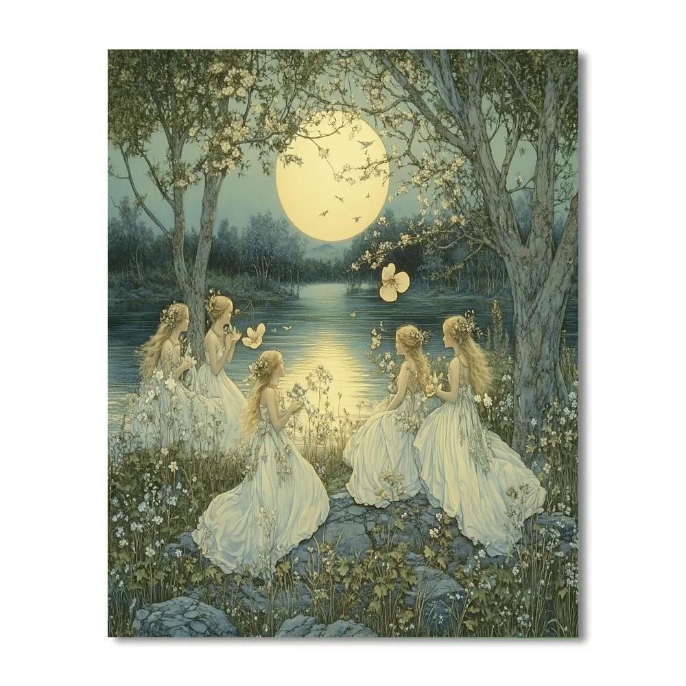 Botticelli Inspired Dawn Nymphs Painting by numbers kit