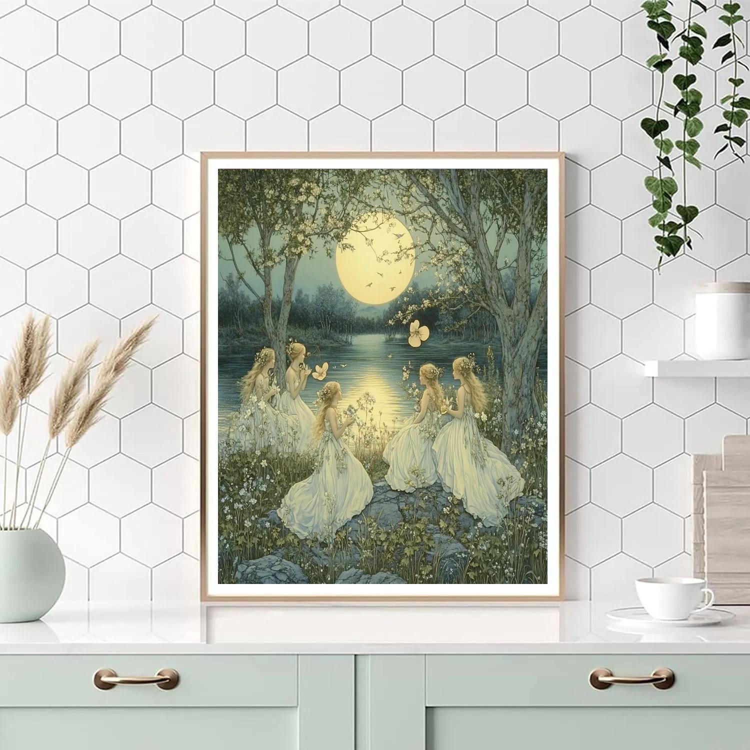 Botticelli Inspired Dawn Nymphs Painting by numbers kit