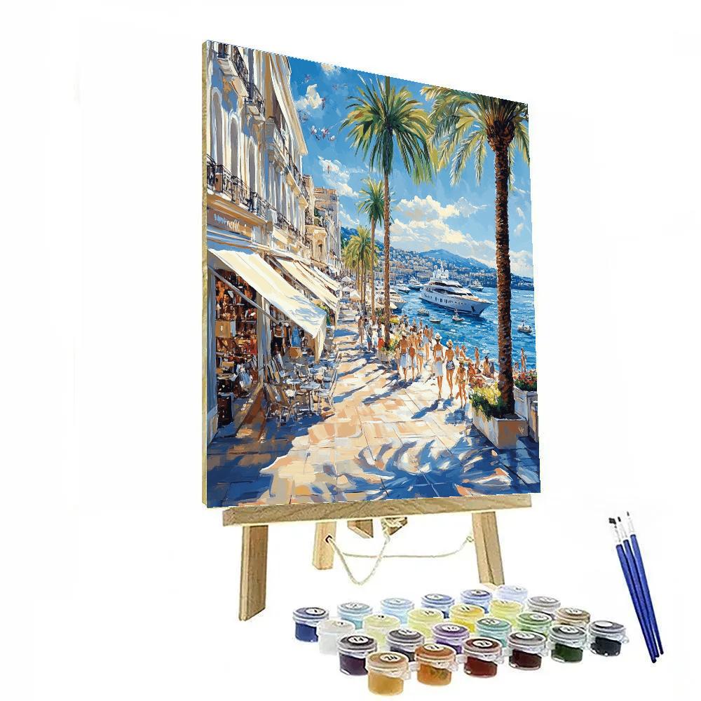 Seaside Promenade Cannes France Numbered painting kits