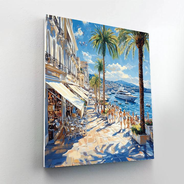 Seaside Promenade Cannes France Numbered painting kits