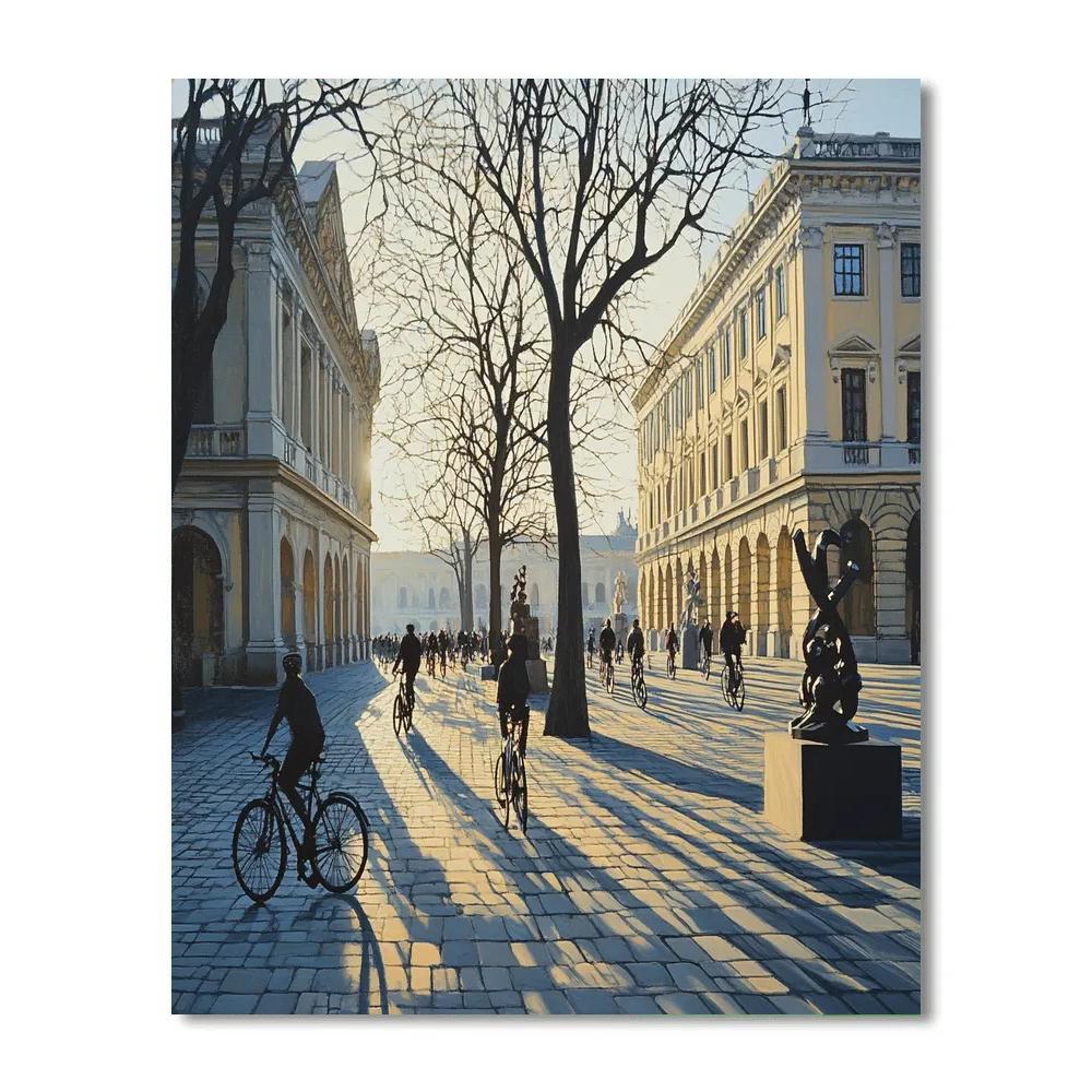 Museum Quarter Courtyard Amsterdam Netherlands paint by color