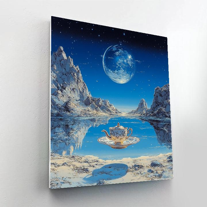 Magritte Inspired Moonlit Tea painting number kit