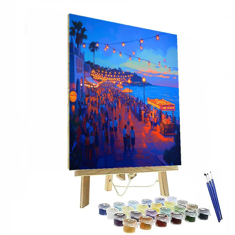 Boardwalk Concert Night Tel Aviv Israel Painting by numbers kit