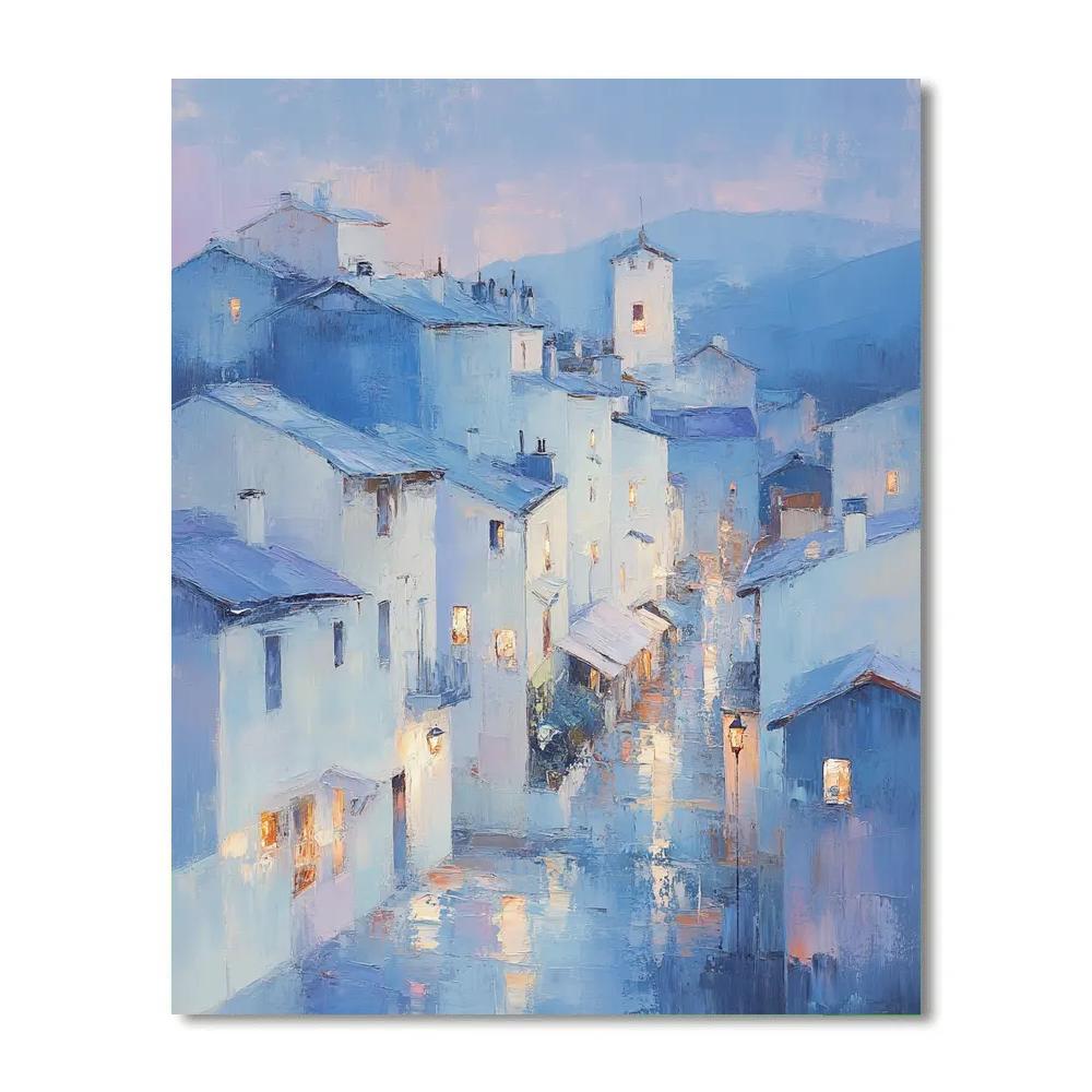 Edgar Degas Inspired Silver Rain Over City Rooftops DIY paint by numbers