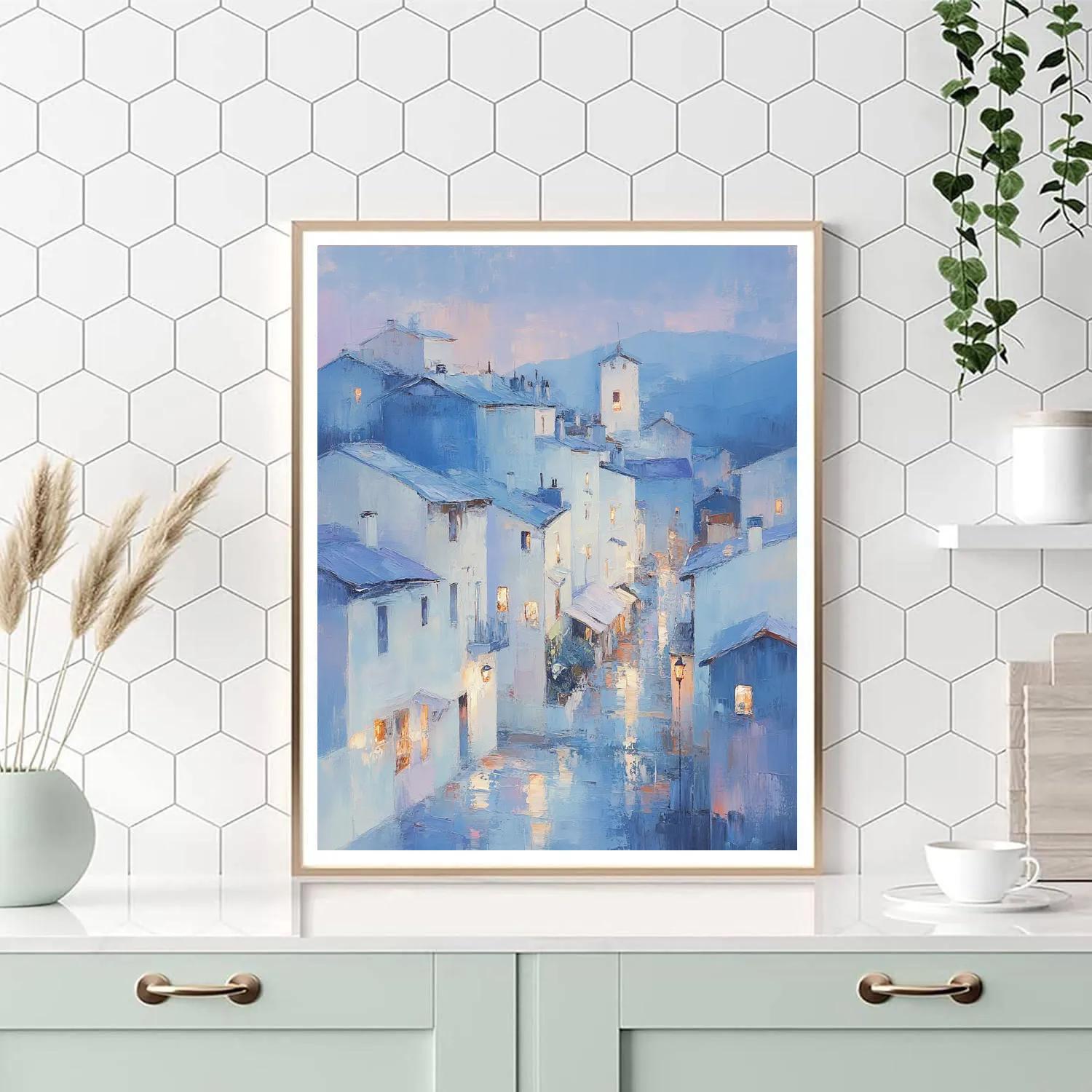 Edgar Degas Inspired Silver Rain Over City Rooftops DIY paint by numbers
