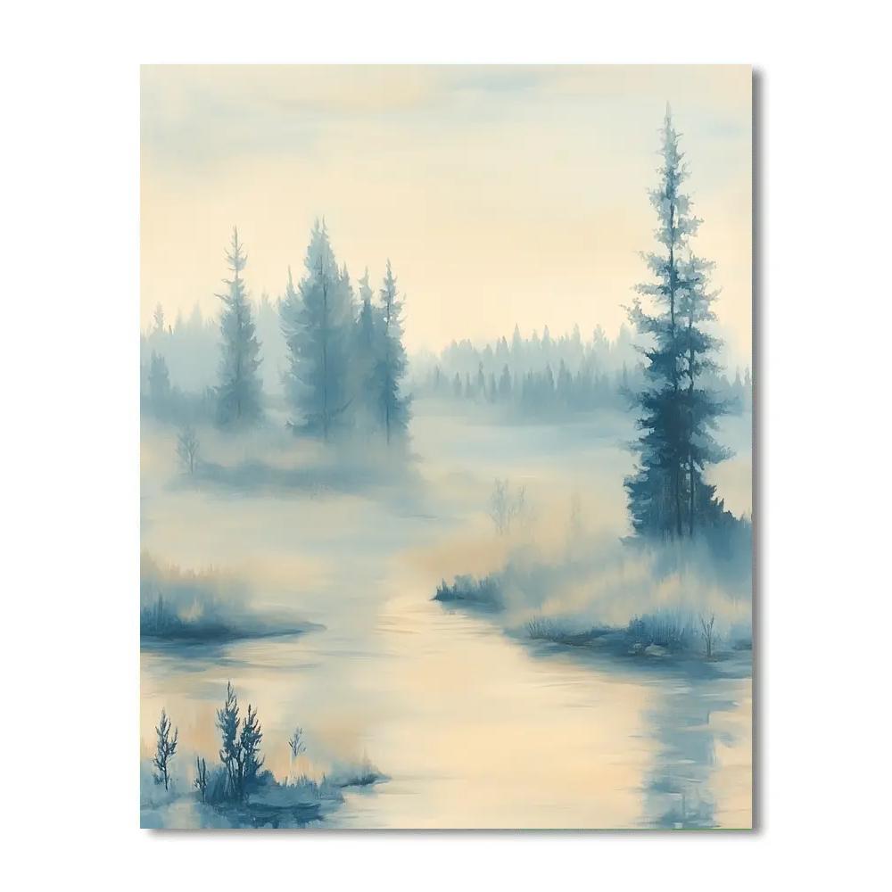 Edgar Degas Inspired Veil Of Morning Fog DIY paint by numbers