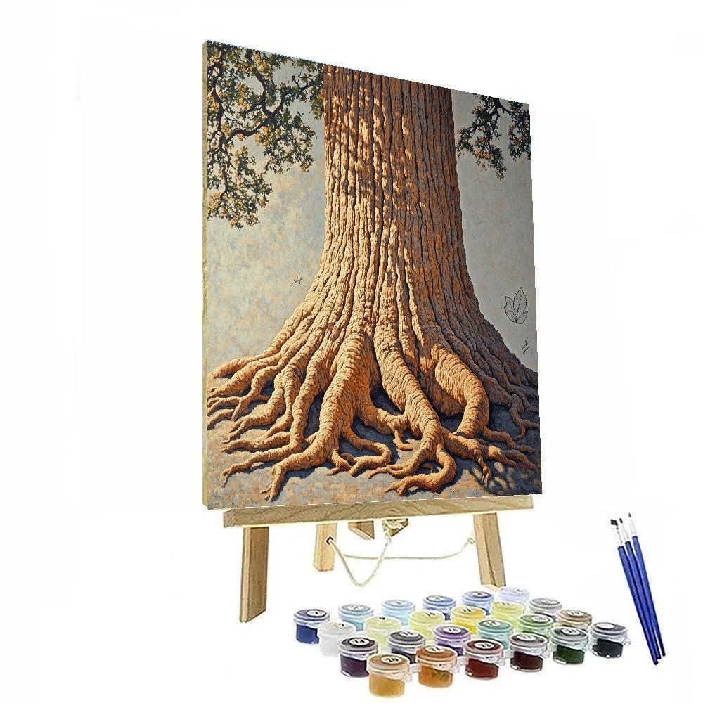 Michelangelo Inspired Granite Redwood DIY paint by numbers