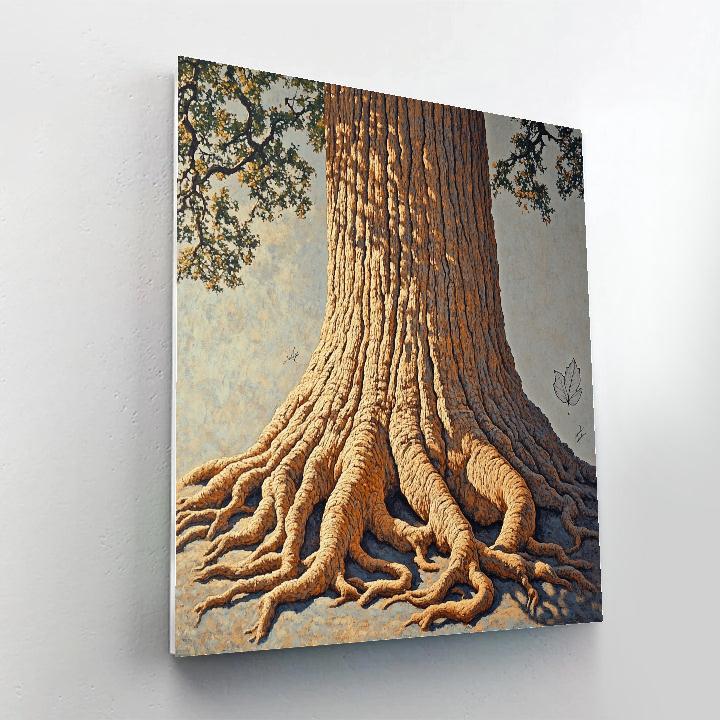 Michelangelo Inspired Granite Redwood DIY paint by numbers