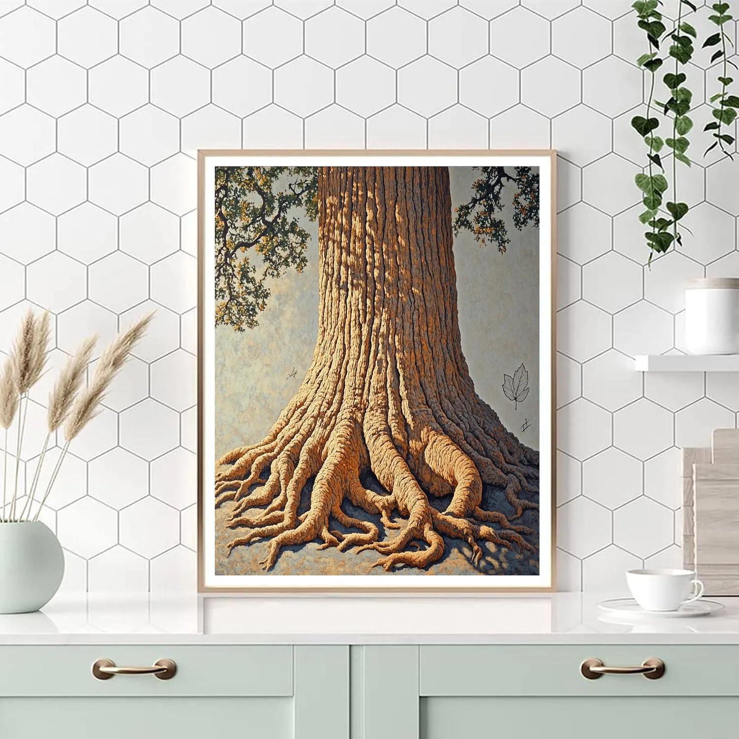 Michelangelo Inspired Granite Redwood DIY paint by numbers