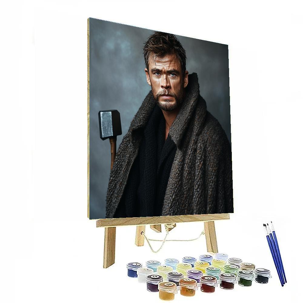 Chris Hemsworth: Echoes Of The Storm-Born Hero Painting by numbers kit