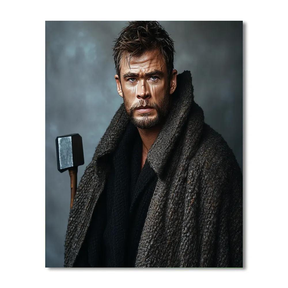 Chris Hemsworth: Echoes Of The Storm-Born Hero Painting by numbers kit