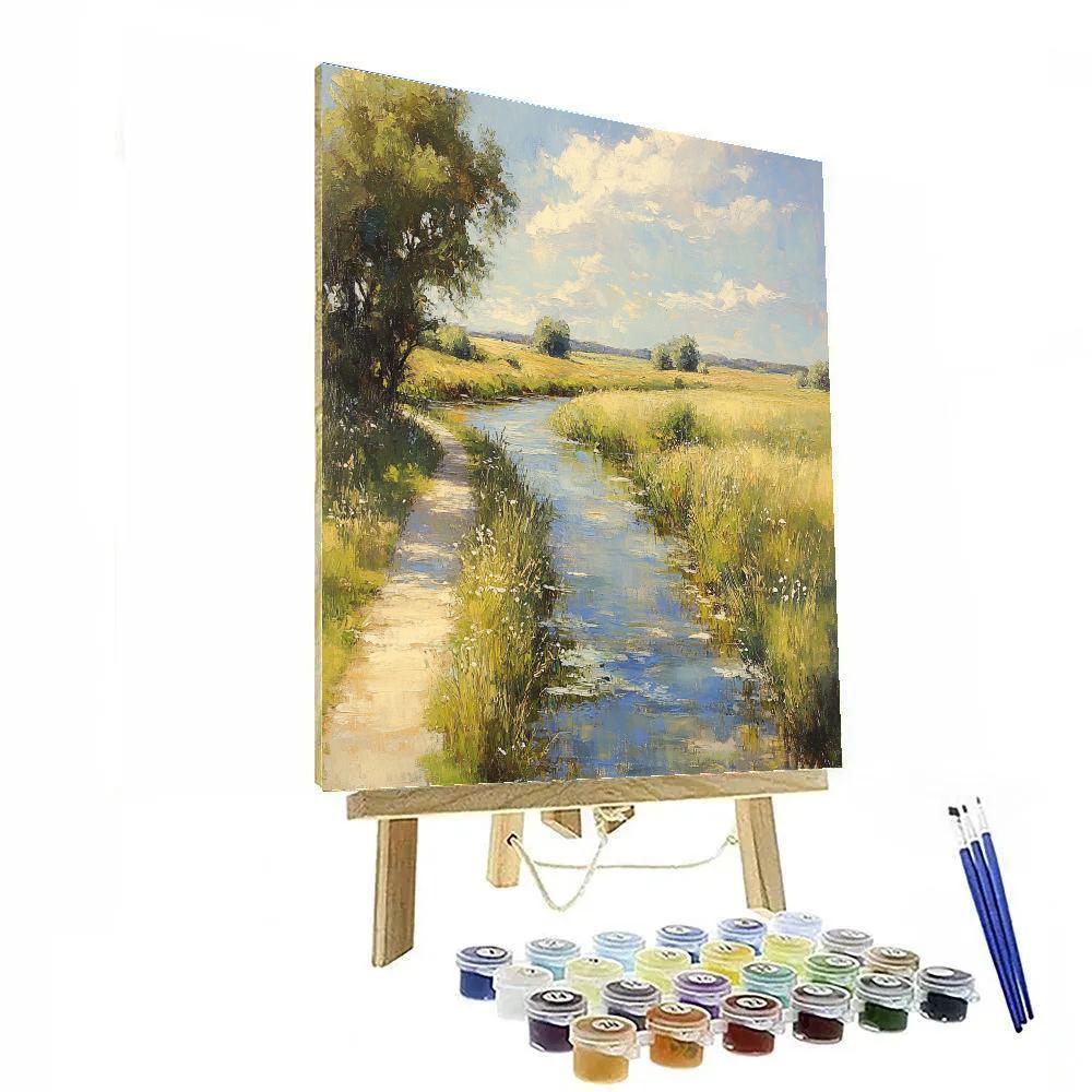 Pissarro Inspired Riverside Walk painting number kit