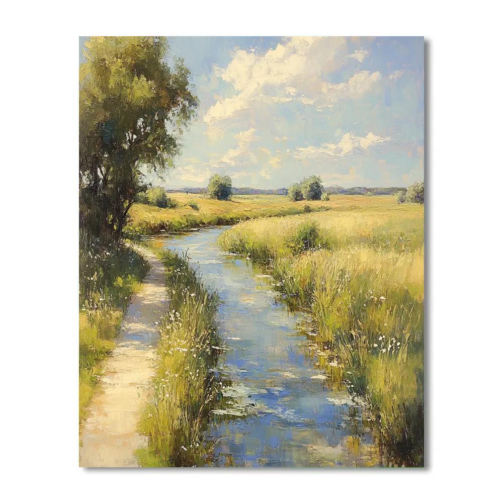 Pissarro Inspired Riverside Walk painting number kit