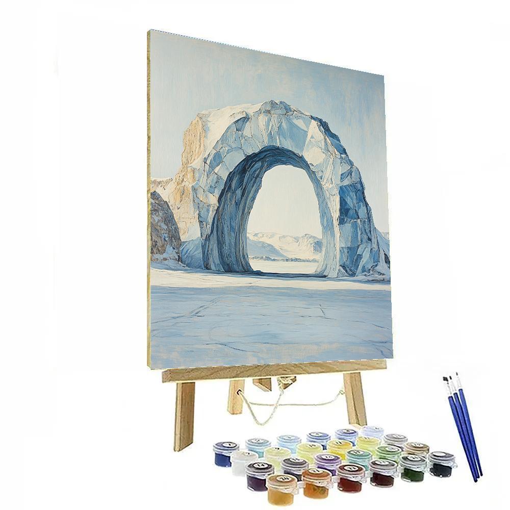 Michelangelo Inspired Arctic Ice Portal painting number kit