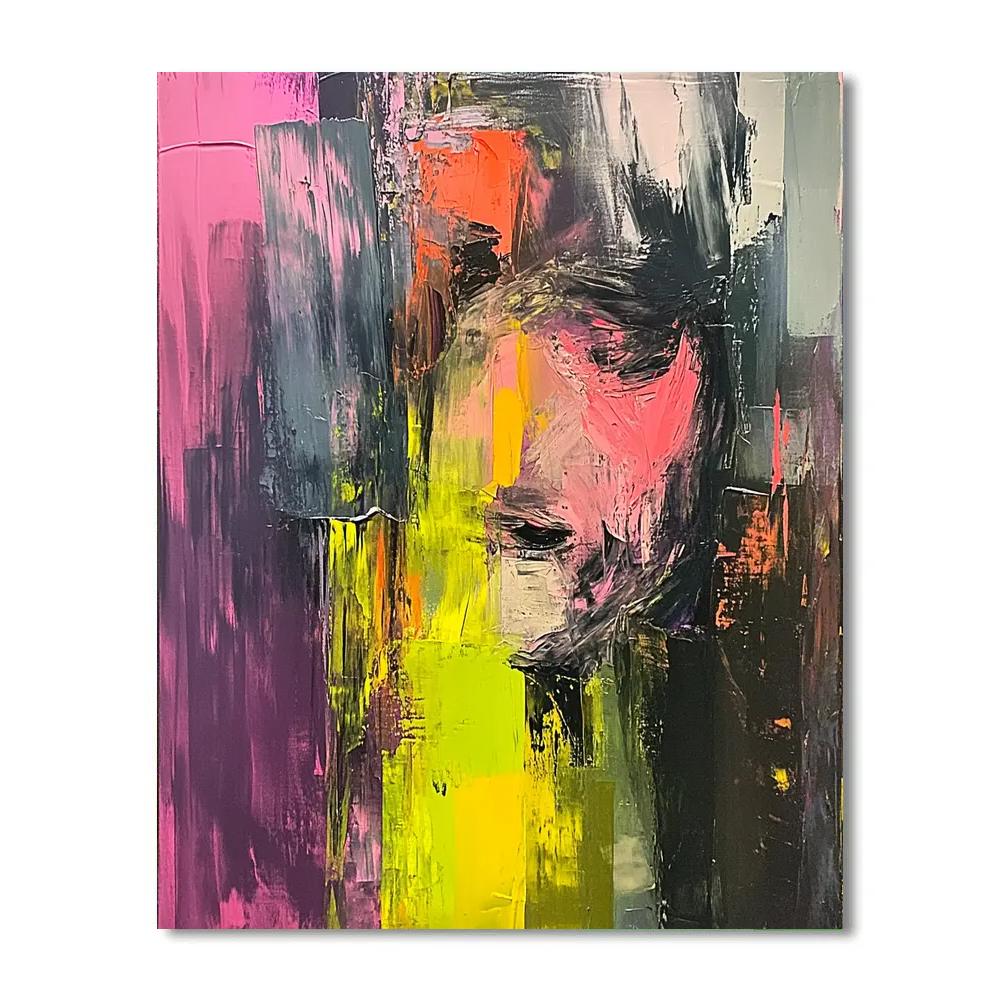 Bacon Inspired Interior Angst paint by number