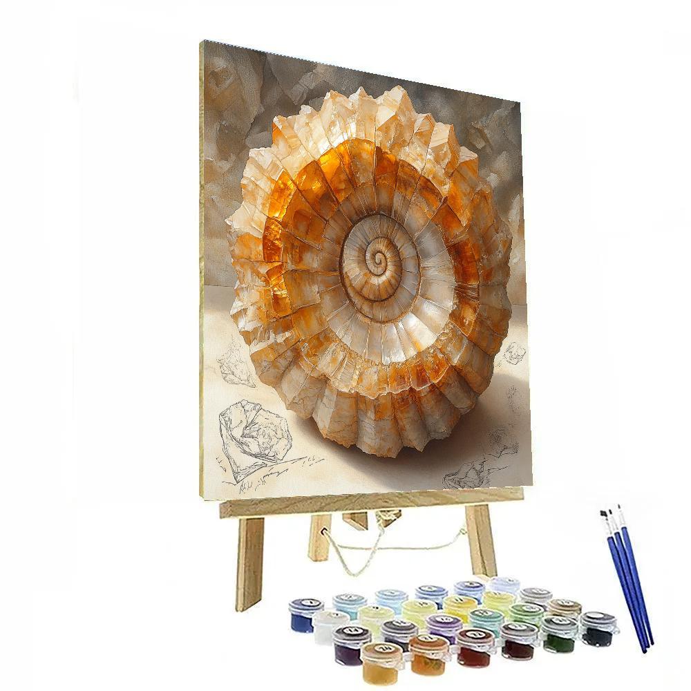 Michelangelo Inspired Sunstone Spiral Painting by numbers kit