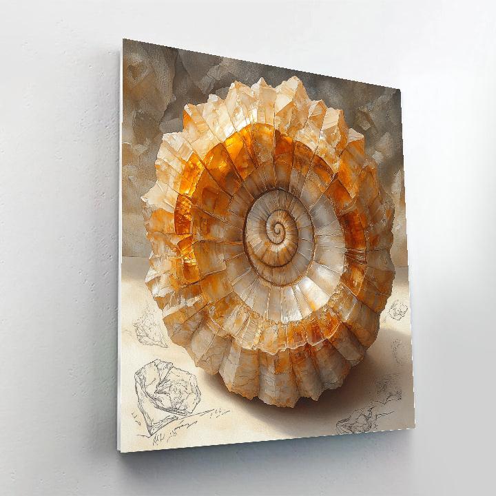 Michelangelo Inspired Sunstone Spiral Painting by numbers kit