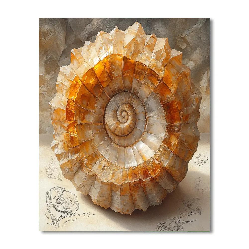 Michelangelo Inspired Sunstone Spiral Painting by numbers kit