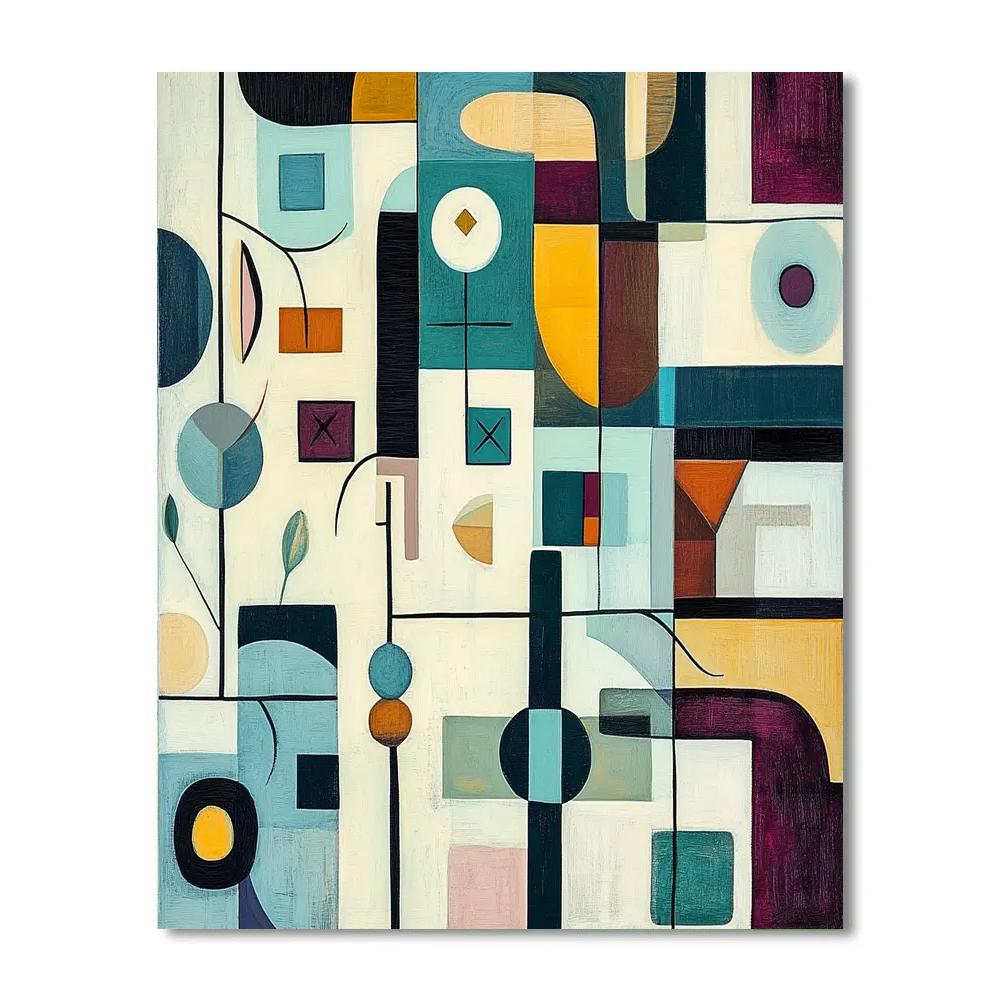 Klee Inspired Starry Map Number painting