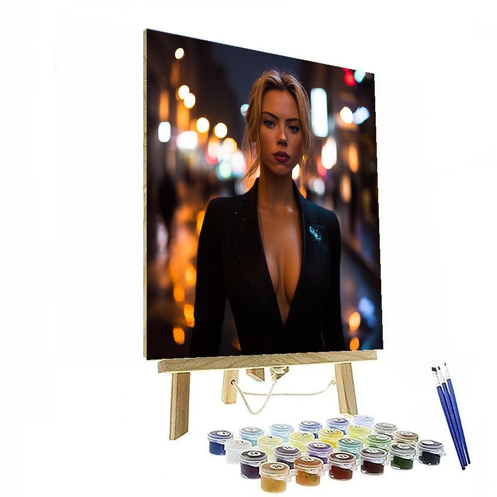 Scarlett Johansson: Silent Strike Of The Shadow Operative DIY paint by numbers