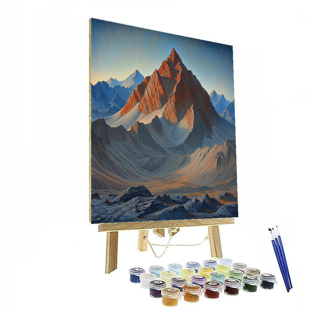 Michelangelo Inspired Stormborn Mountains Numbered painting kits