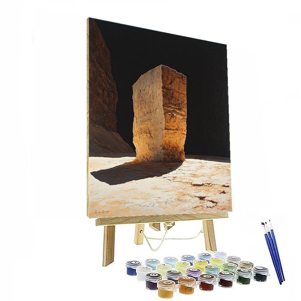 Caravaggio Inspired Desert Rock Formation Paint by numbers art