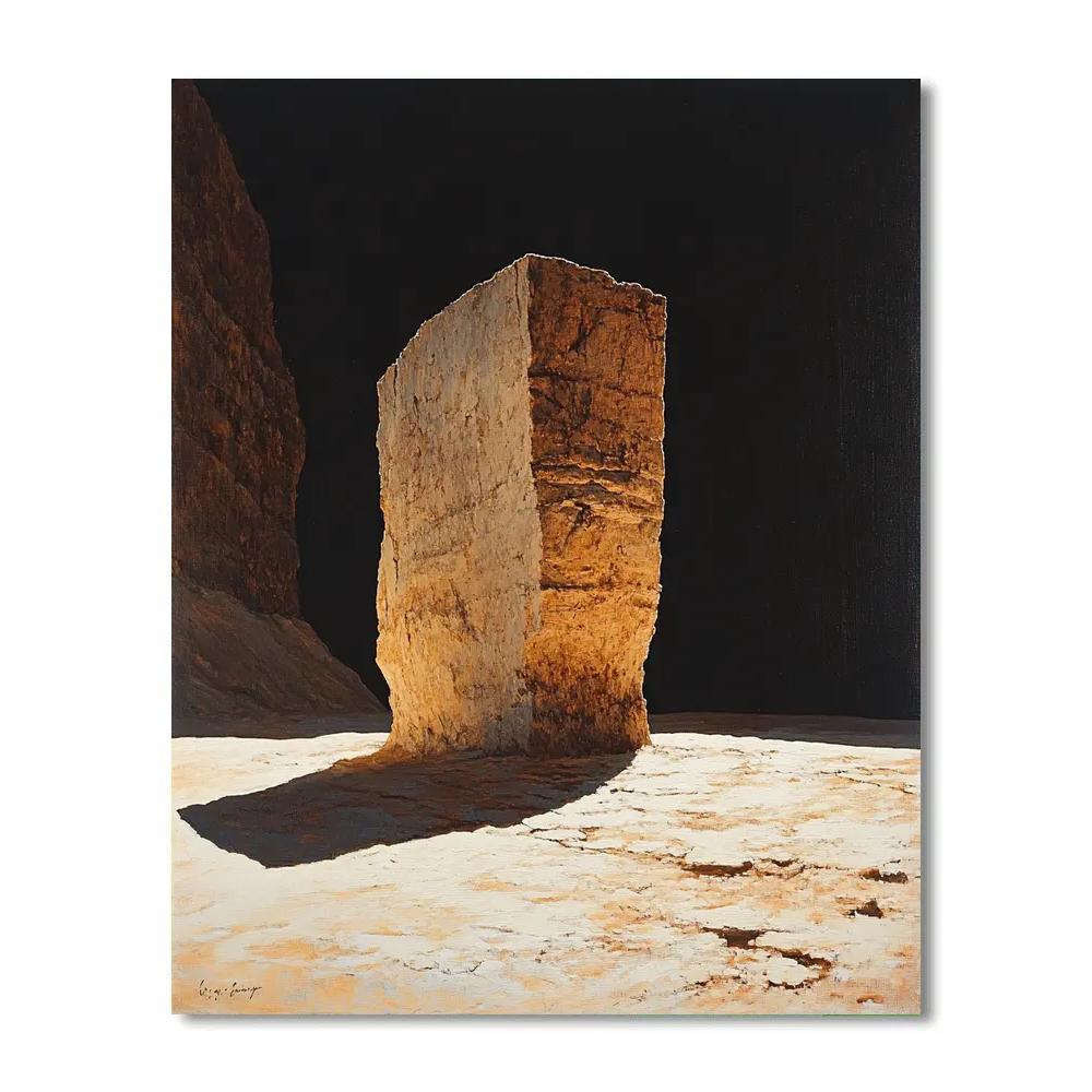 Caravaggio Inspired Desert Rock Formation Paint by numbers art